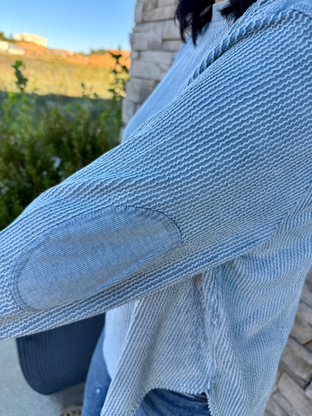 The Blue Haze Waffle Knit Top