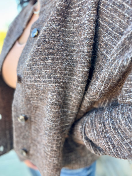 The Mocha Marled Knit Cardigan