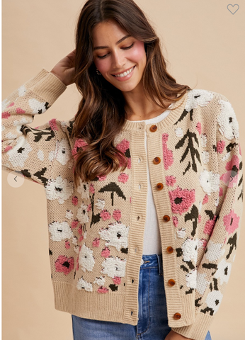 Floral Pattern Cardigan