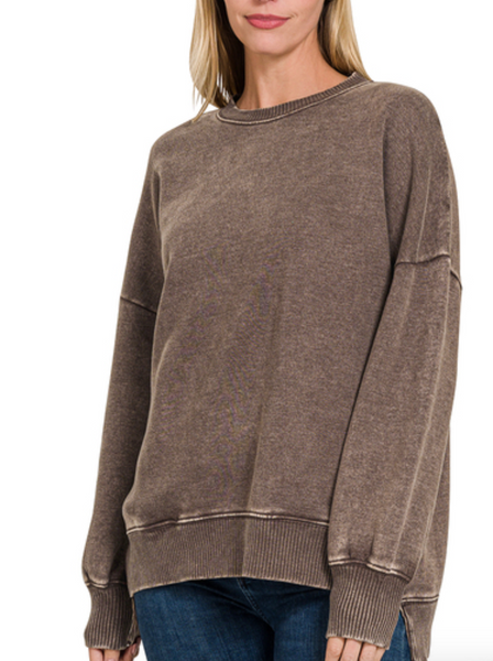 Kenna Pocket Sweatshirt Brown