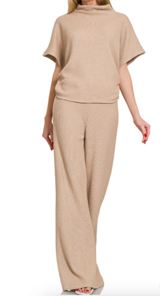 Mock Neck Sweater Set
