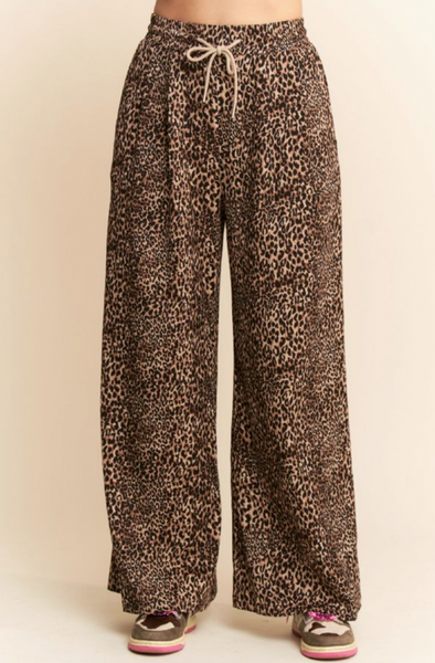 Leopard Print Flowy Pants