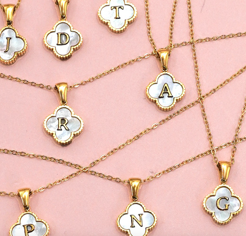 Clover Initial Necklace