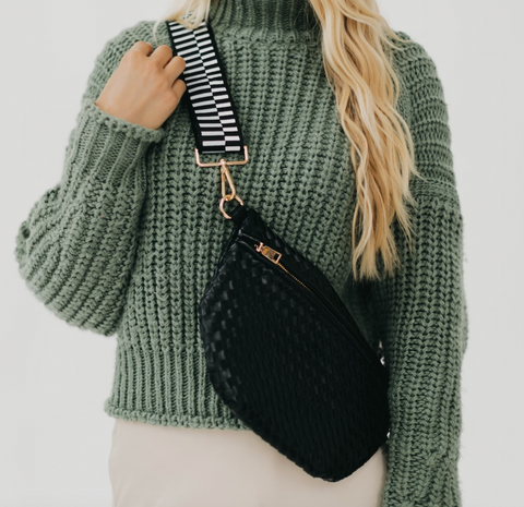 Westlyn Woven Bum Bag Black