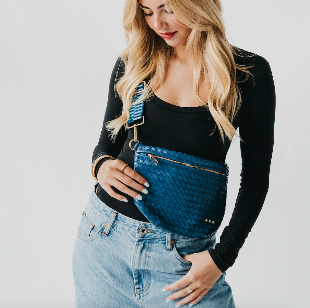 Westlyn Woven Bum Bag Denim Blue