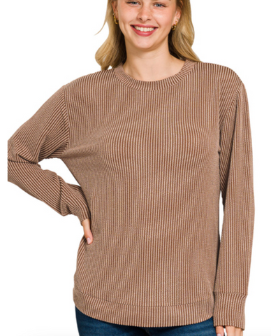 Not Your Basic Top Brown