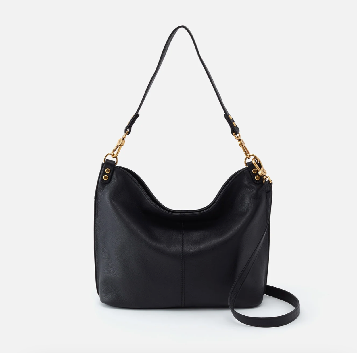 HOBO Pier Shoulder Bag Pebbled Leather Black