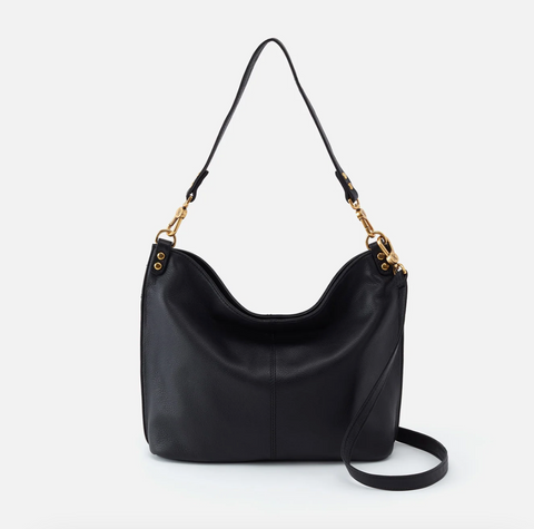 HOBO Pier Shoulder Bag Pebbled Leather Black