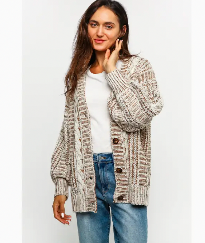 Cable Knit Chunky Cardigan