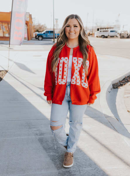 XOXO Cut Cardigan Sweatshirt Top