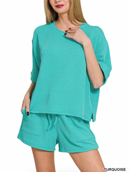 Your Favorite Short Set Turquiose