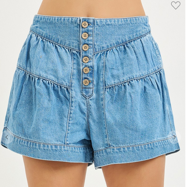 Risen Lucy Slouchy Button Shorts