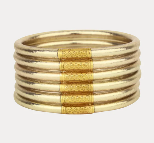 BuDhaGirl Etoile All Weather Bangles Set of 6 - Serenity Prayer