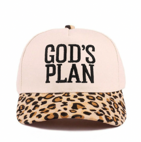 God's Plan Adjustable Hat Leopard