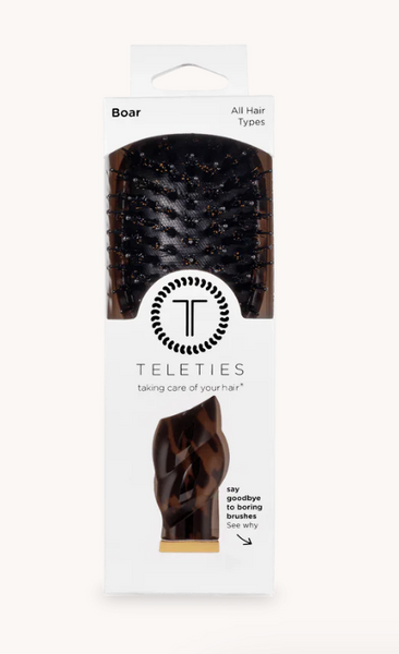 Teleties Boar Hairbrush Leopard Mini