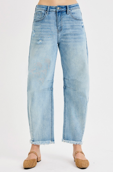 Risen Slouchy Crop Barrel Jeans