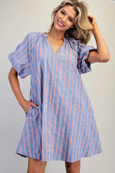 Work Vibes V Neck Dress