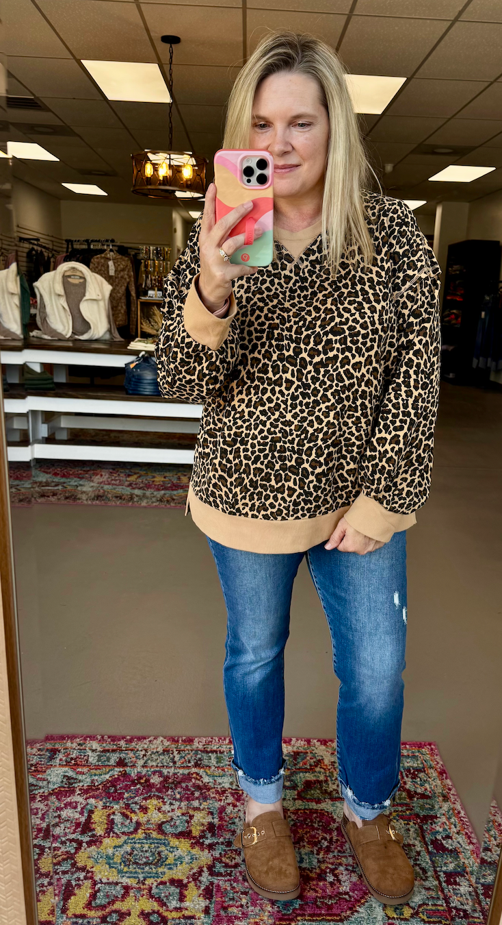 Change Of Heart Pullover Leopard