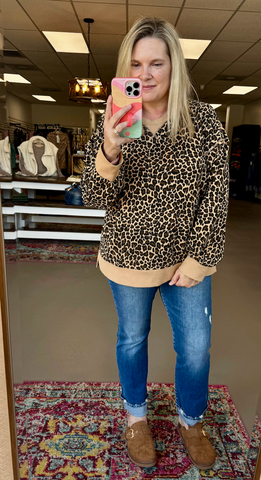 Change Of Heart Pullover Leopard