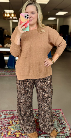 Leopard Print Flowy Pants