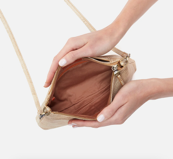 HOBO Darcy Crossbody Metallic Gold Leaf