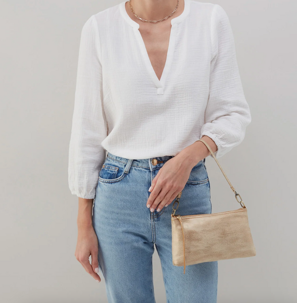 HOBO Darcy Crossbody Metallic Gold Leaf