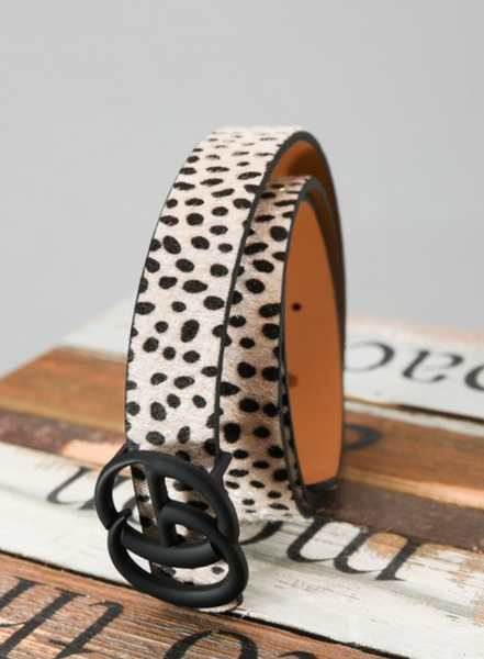 Fashion Belt Cheetah Black