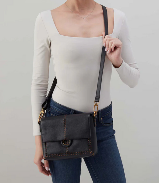 HOBO Austin Flap Crossbody Black